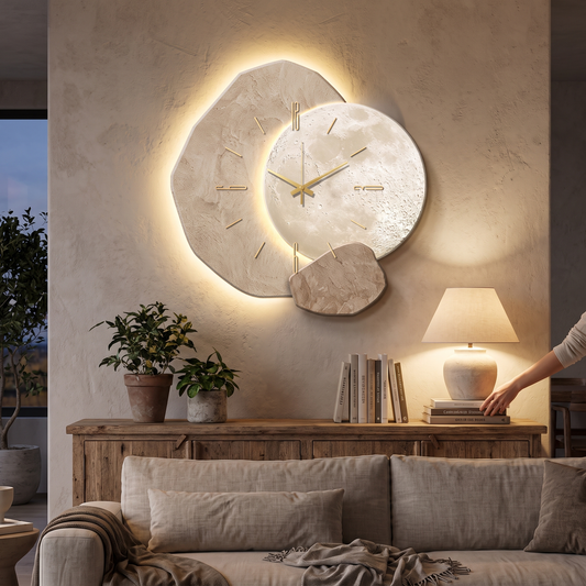 LumoClock | Large Modern Wall Clock | Silent Quartz & LED Li lifestyle