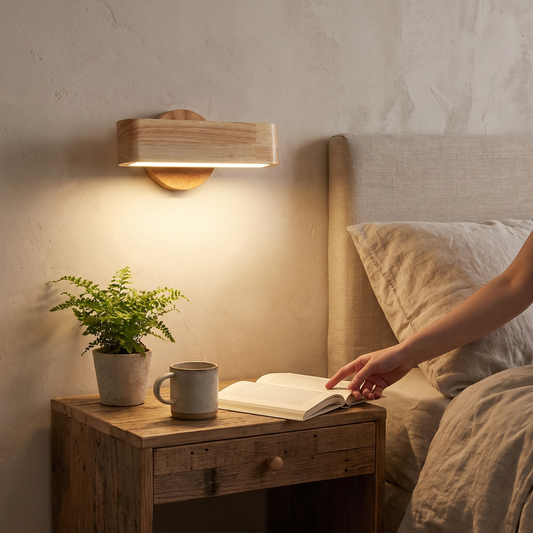 Rotating Wall Lamp | Japanese Solid Wood & Aluminium Design lifestyle