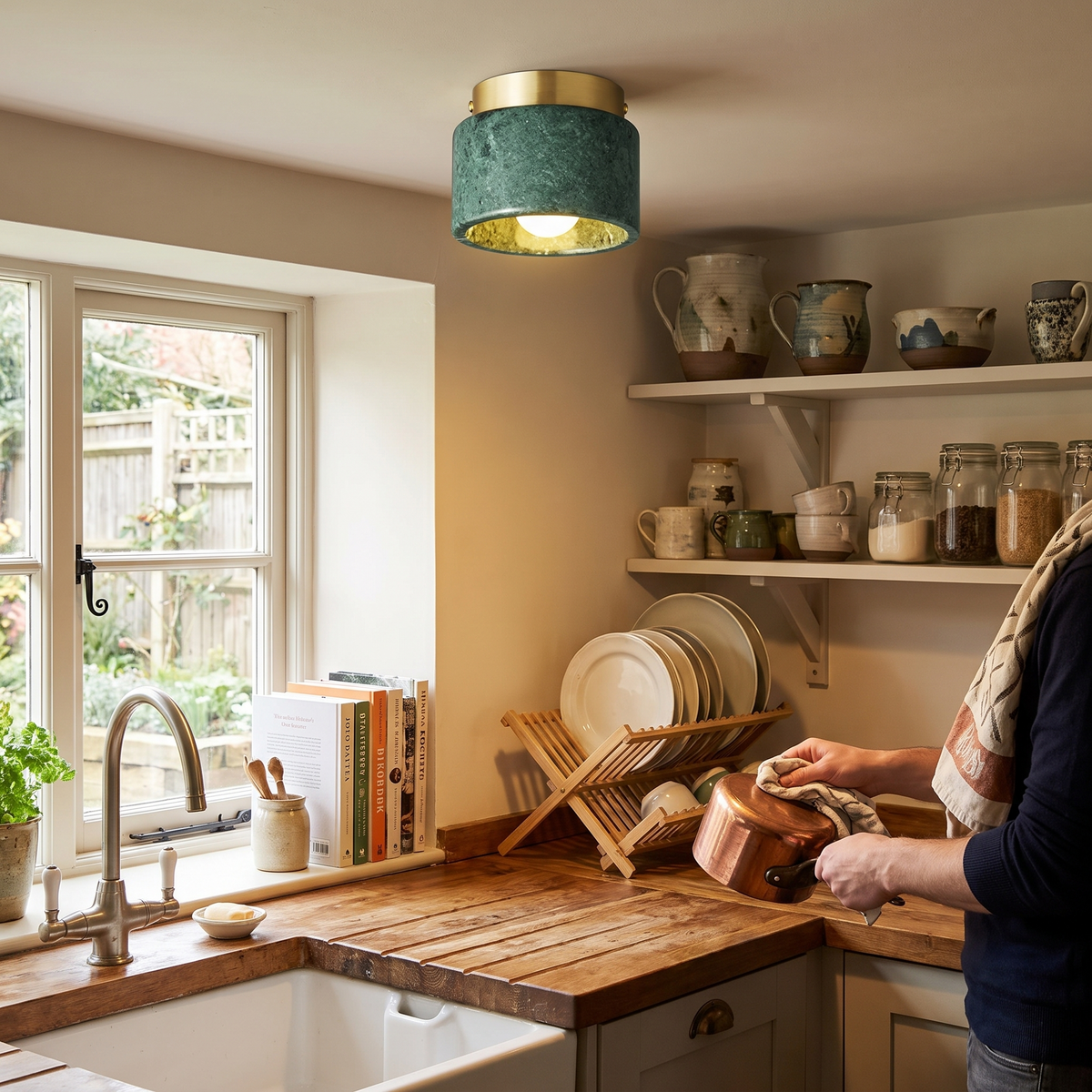 Nordic Marble Ceiling Light | Modern Downlight with Stone Fi lifestyle