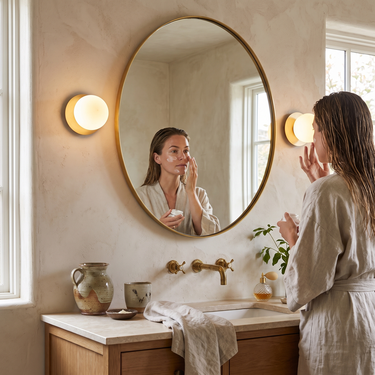 Nordic Globe Glass Wall Lamp | Minimalist Modern Bathroom &  lifestyle