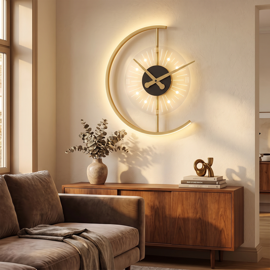 Lunaris Wall Lamp Clock | Post-Modern LED Sconce lifestyle