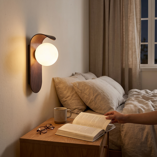 Icar Scandinavian LED Wall Lamp | Minimalist Wooden Design lifestyle