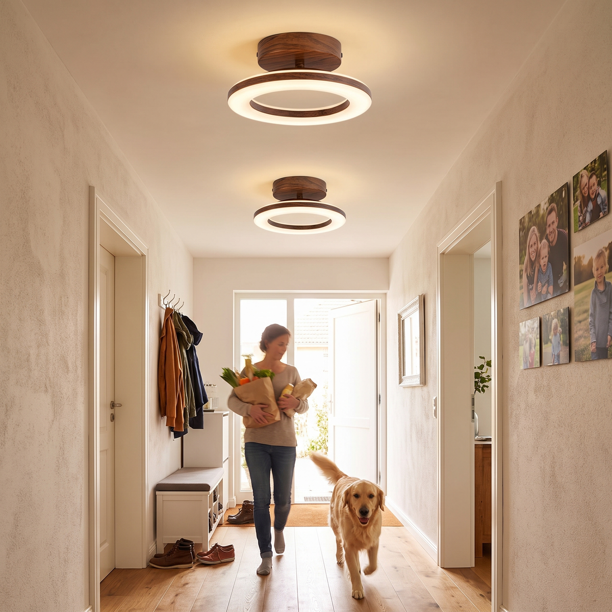 Acrylic Round LED Ceiling Light | Modern Hallway & Entrance  lifestyle