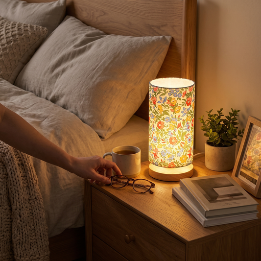 Modern Wooden Table Lamp | USB Powered Bedside Light lifestyle