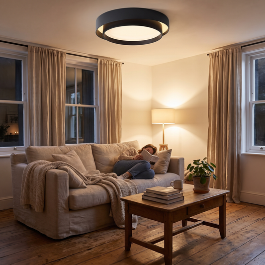Nordic Round LED Ceiling Light | Modern Minimalist Design lifestyle