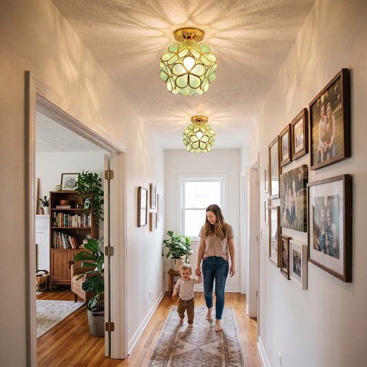 Nordic Petal Aisle Ceiling Lamp | Elegant Corridor & Bedroom lifestyle