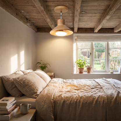 NordicWood Ceiling Lamp | Natural Timber Cone Design lifestyle
