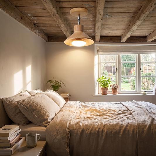 NordicWood Ceiling Lamp | Natural Timber Cone Design lifestyle