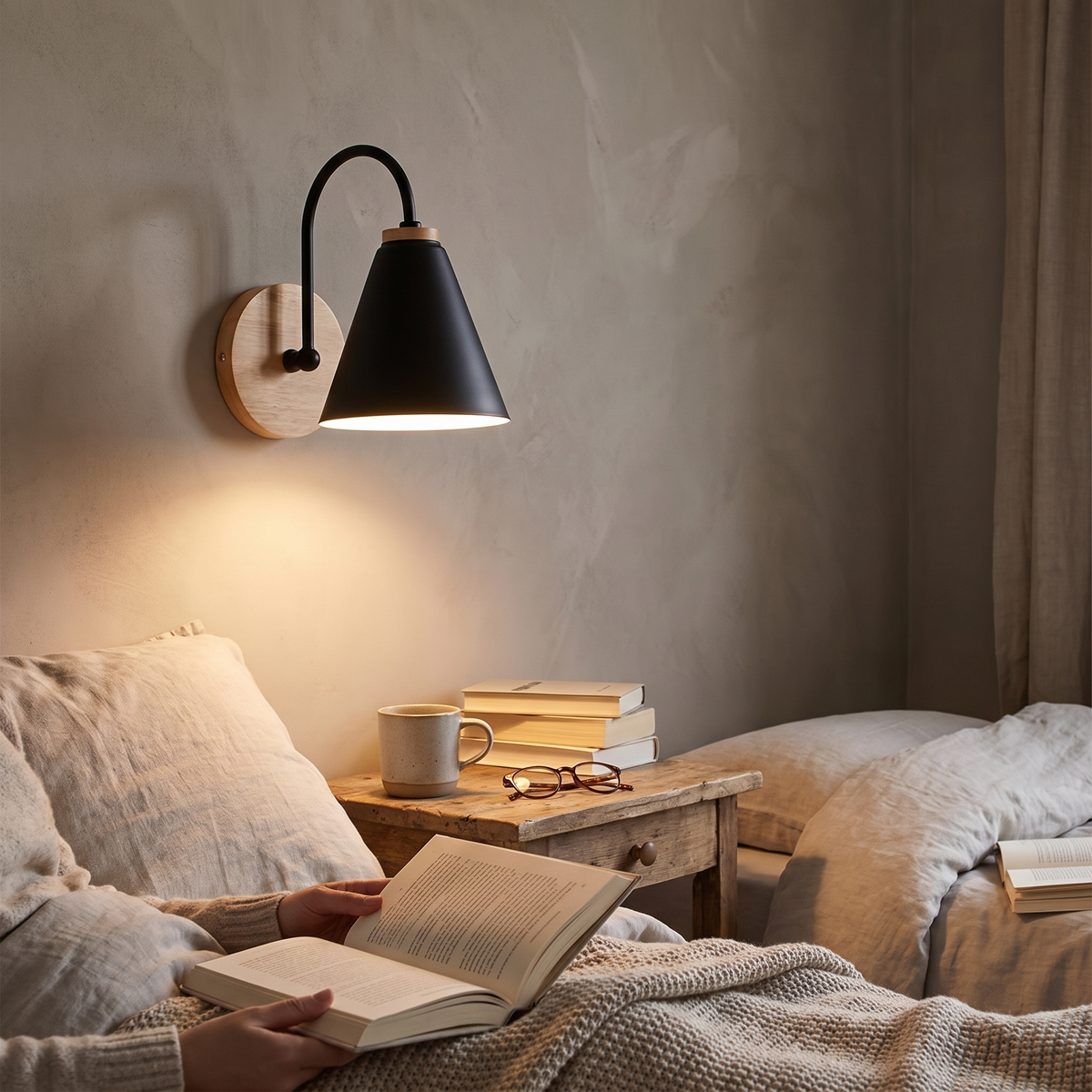 Nordic Beam | Scandinavian Wood & Iron Wall Light lifestyle