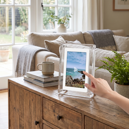 ClearFrame | Acrylic Digital Photo Frame | Portable IPS Disp lifestyle