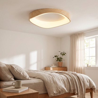 Nordic Artistic Wood Grain Ceiling Light lifestyle
