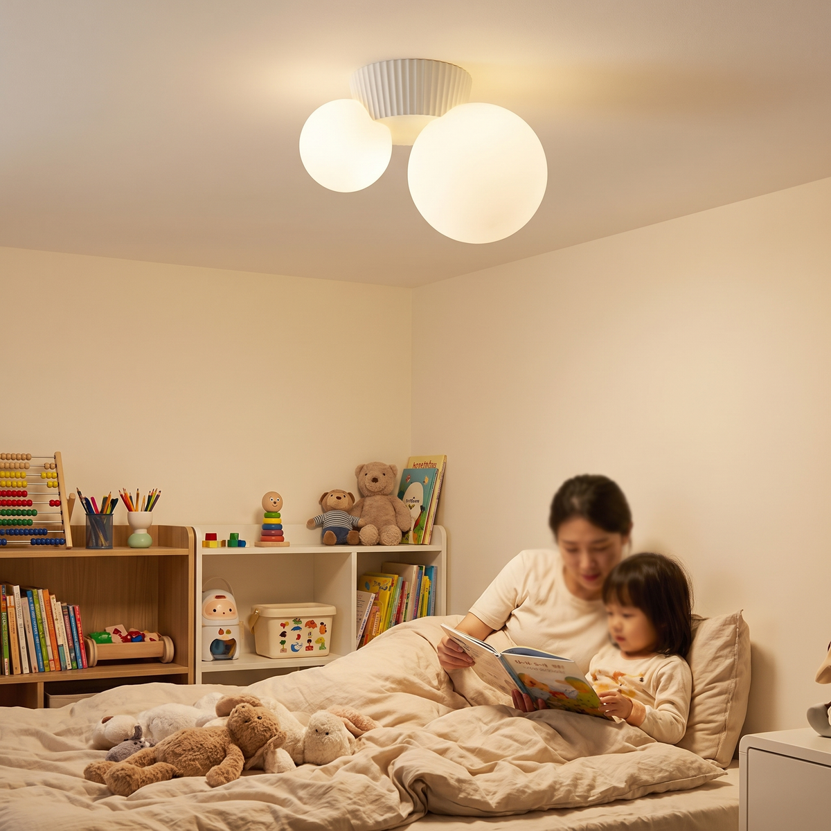 Lumea Ceiling Light | French Modern Double Globe Design lifestyle