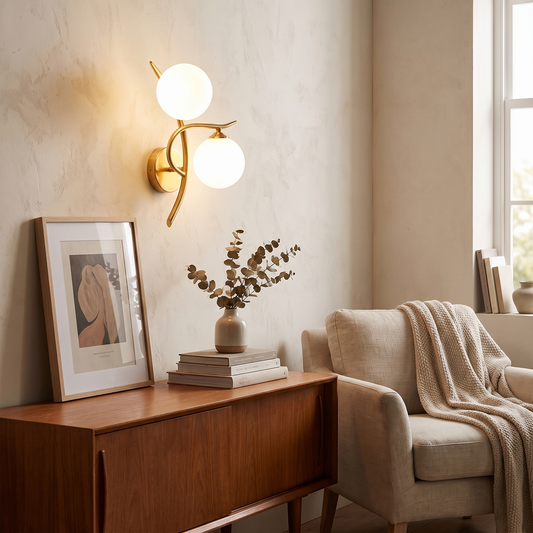Lunara Wall Light | Nordic Dual Globe LED Design lifestyle
