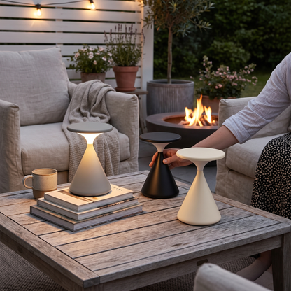 Aurora Wireless Table Lamp | Hourglass Design lifestyle