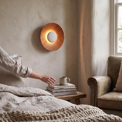 Hasna SunRay Wall Lamp | Modern Metallic Sun Design lifestyle