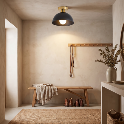 Modern Semi-Flush Ceiling Lamp | Matte Metal Finish lifestyle