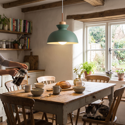 Modern Single Pendant Dome Light | Scandinavian Metal Hangin lifestyle