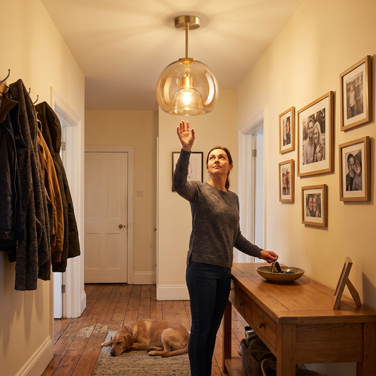 Vintage Bubble Glass Ceiling Light | Retro Amber Glass Penda lifestyle