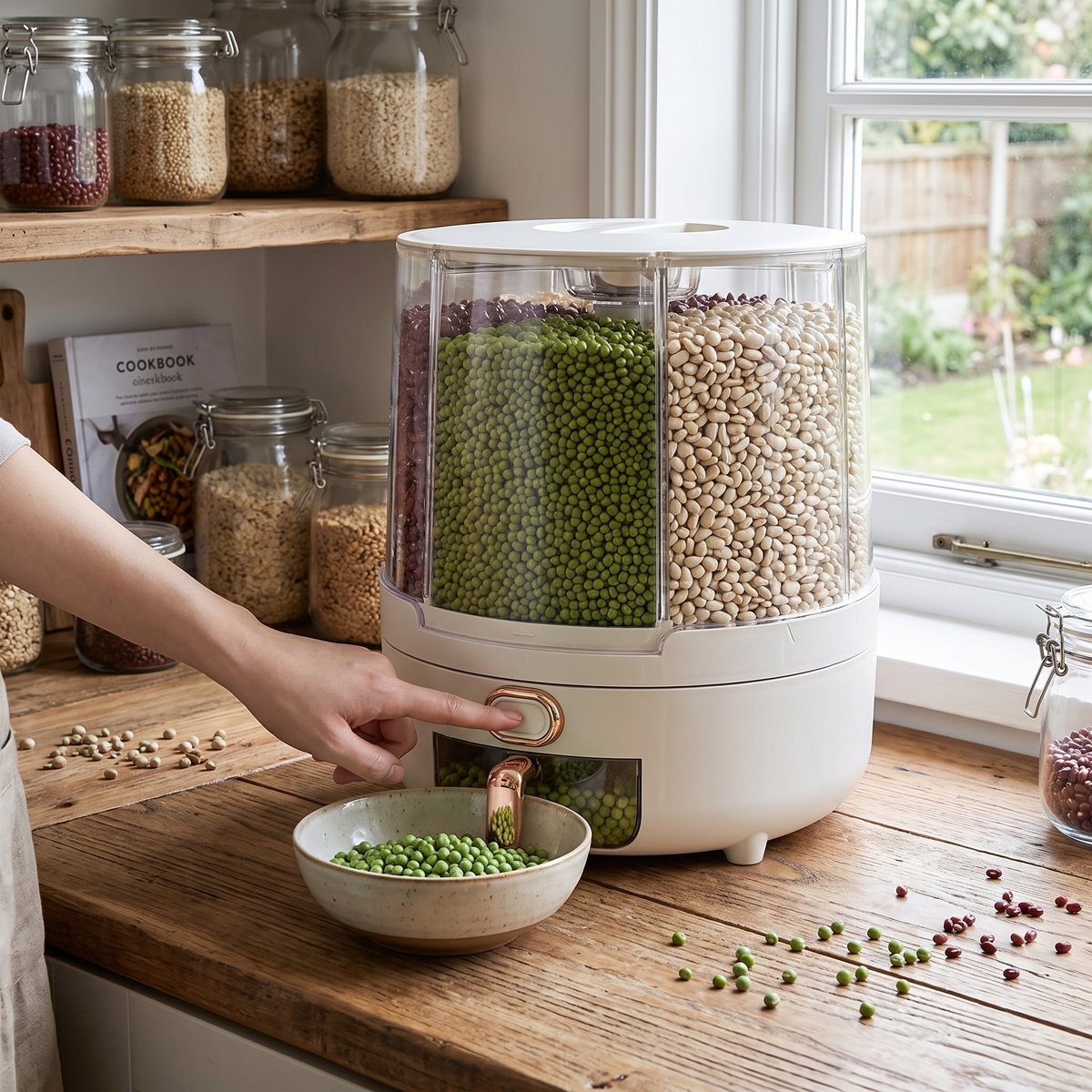 Rotating Airtight Food Storage Container | Large-Capacity Gr lifestyle