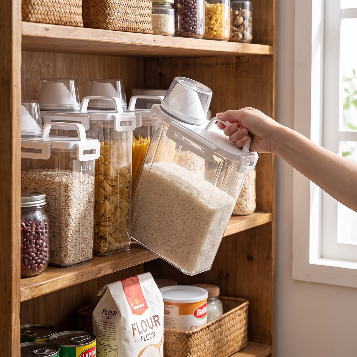 Airtight Grain Storage Container | 2.5L Rice, Cereal & Flour lifestyle