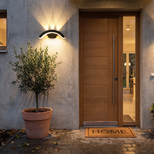 StormLite | Waterproof Outdoor Wall Light | Black Exterior W lifestyle