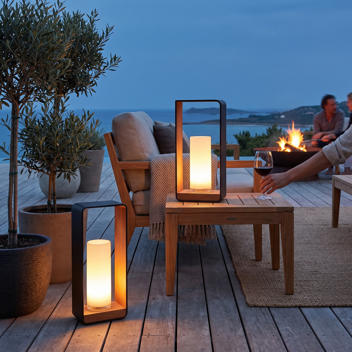 Modern Square Outdoor LED Light | Waterproof Solar LED Light lifestyle