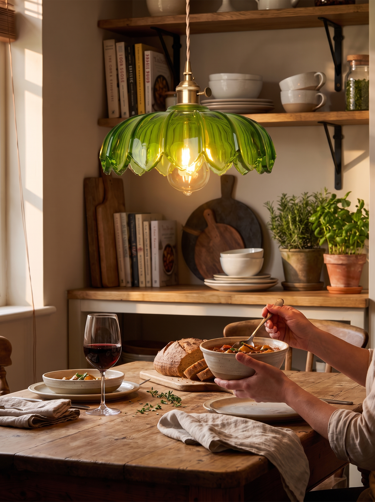 Vintage Flower Pendant Lamp lifestyle image 1