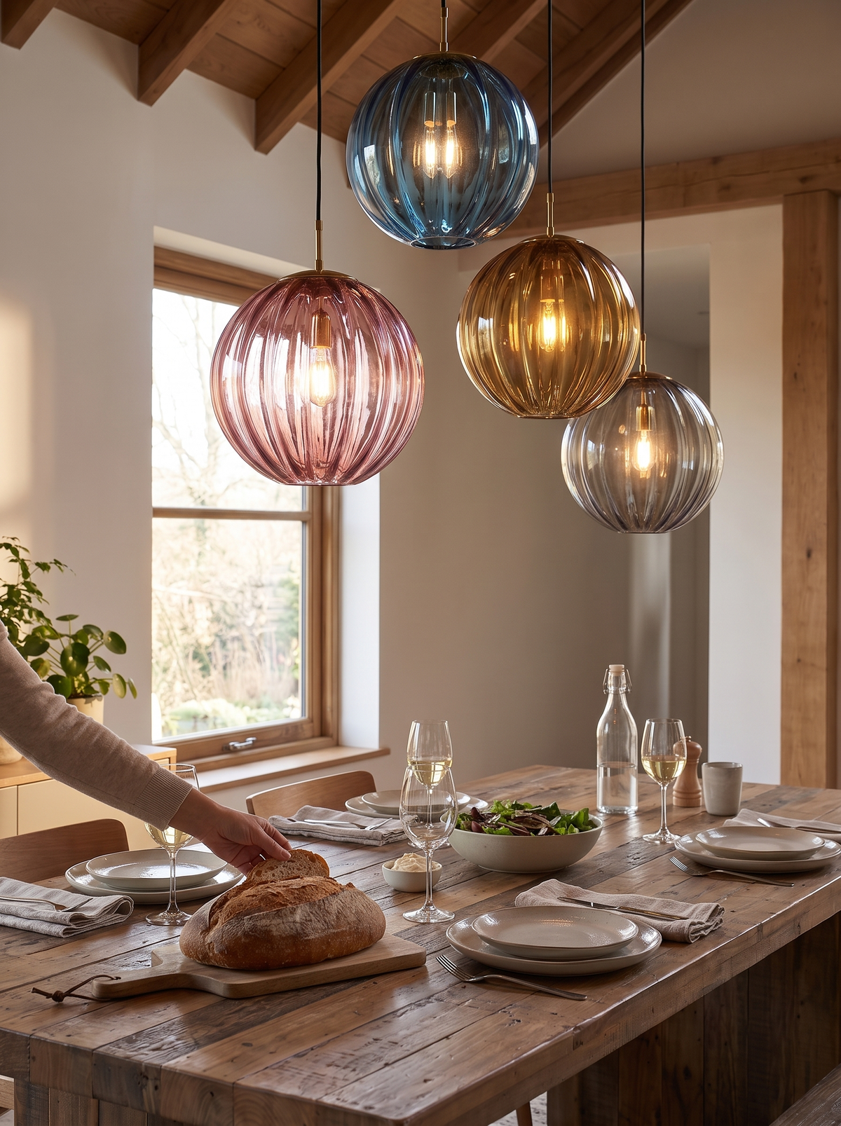 Modern Glass Ball Pendant Light lifestyle image 2