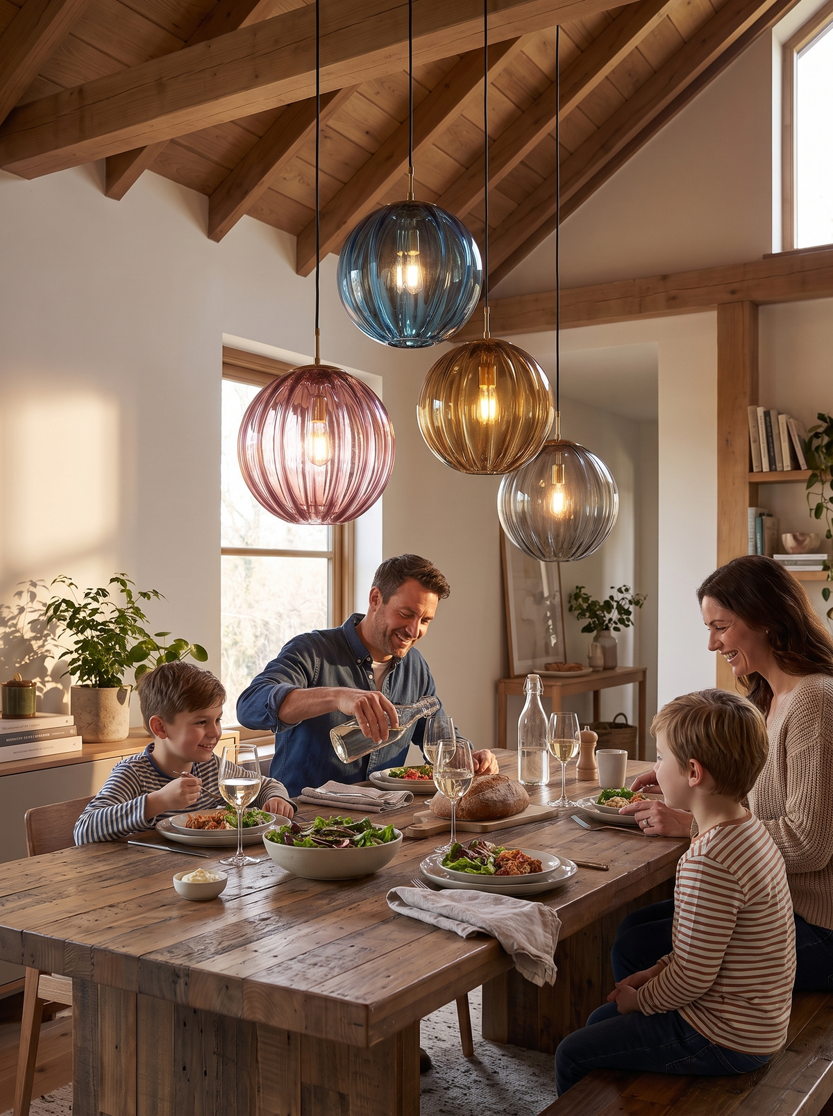 Modern Glass Ball Pendant Light lifestyle image 3