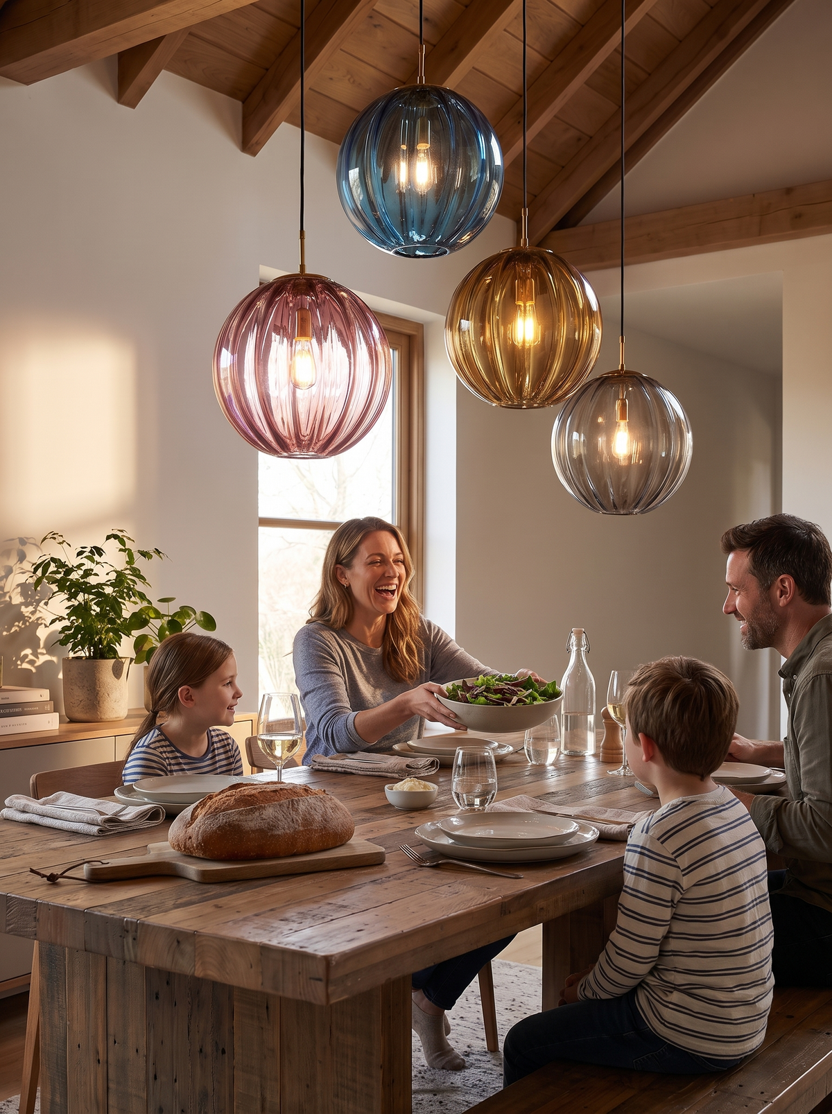 Modern Glass Ball Pendant Light lifestyle image 1