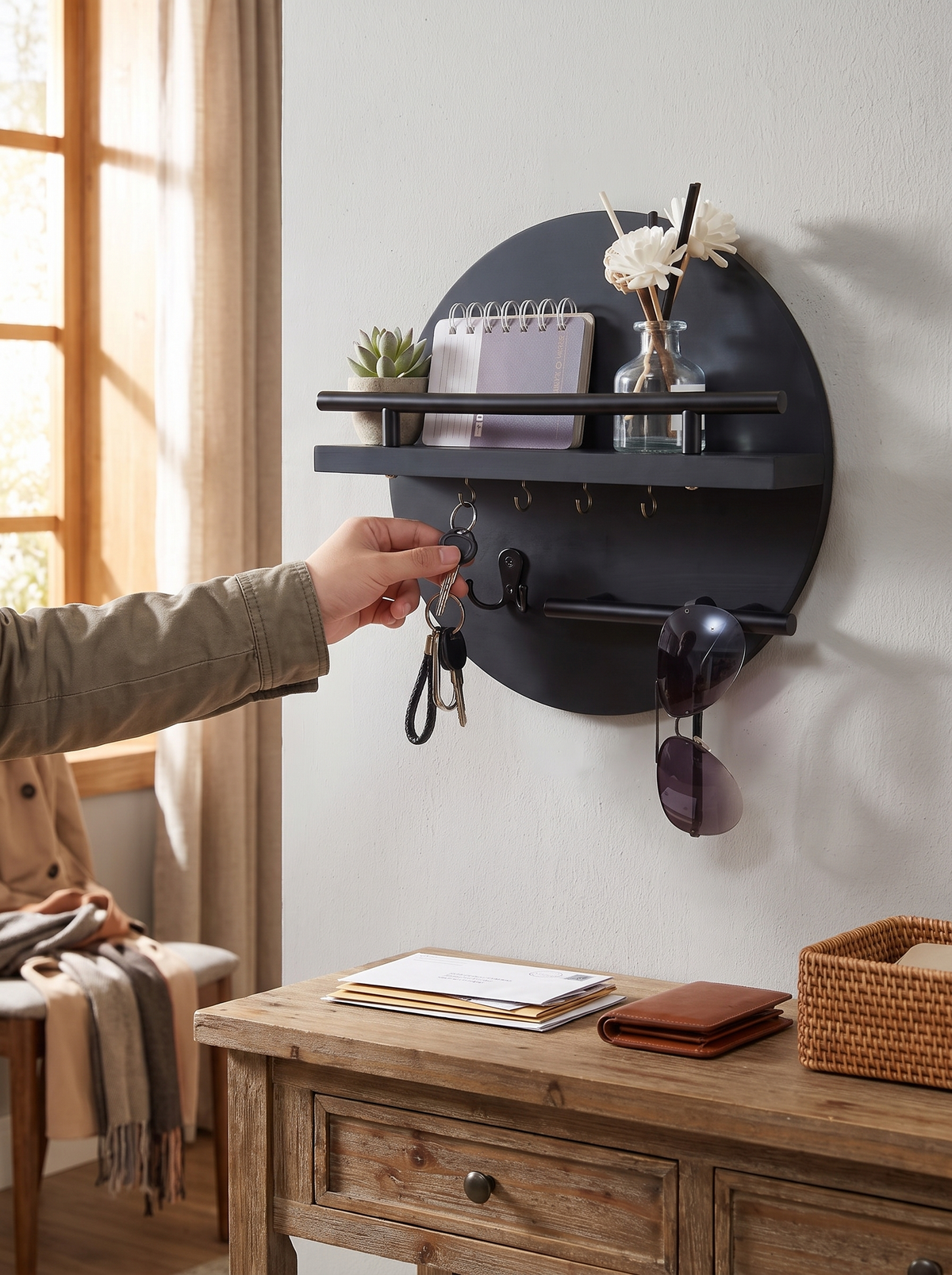 Round Wooden Key Holder lifestyle image 3