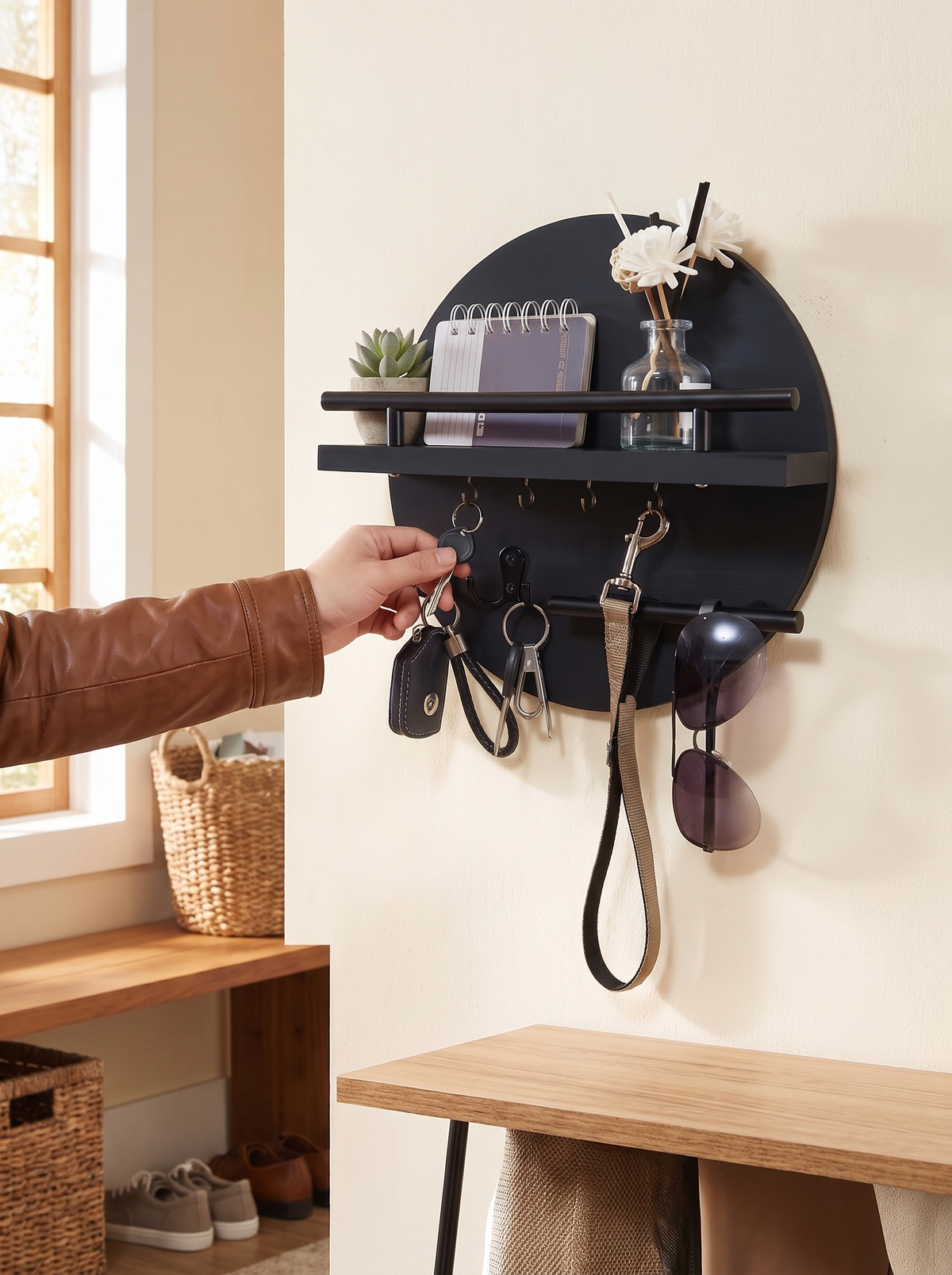 Round Wooden Key Holder lifestyle image 2