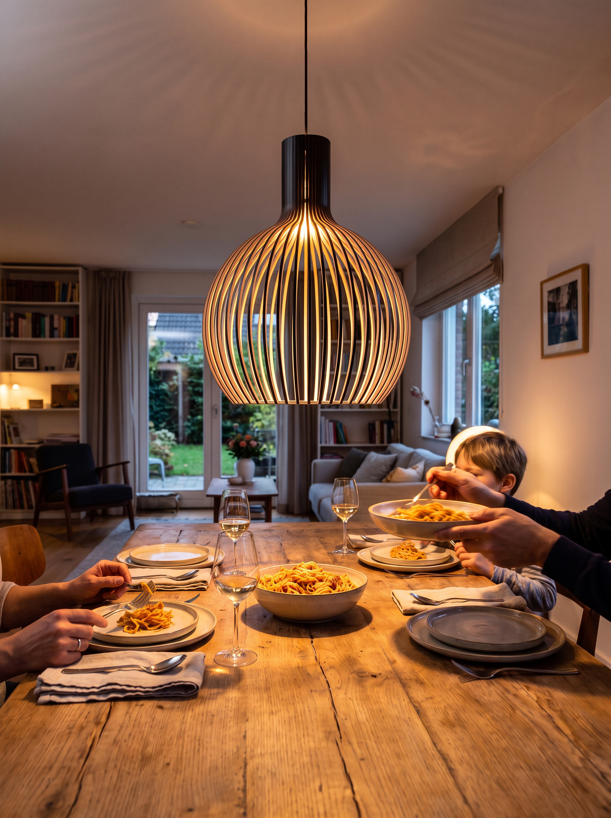 Handcrafted Wooden Pendant Light lifestyle image 3