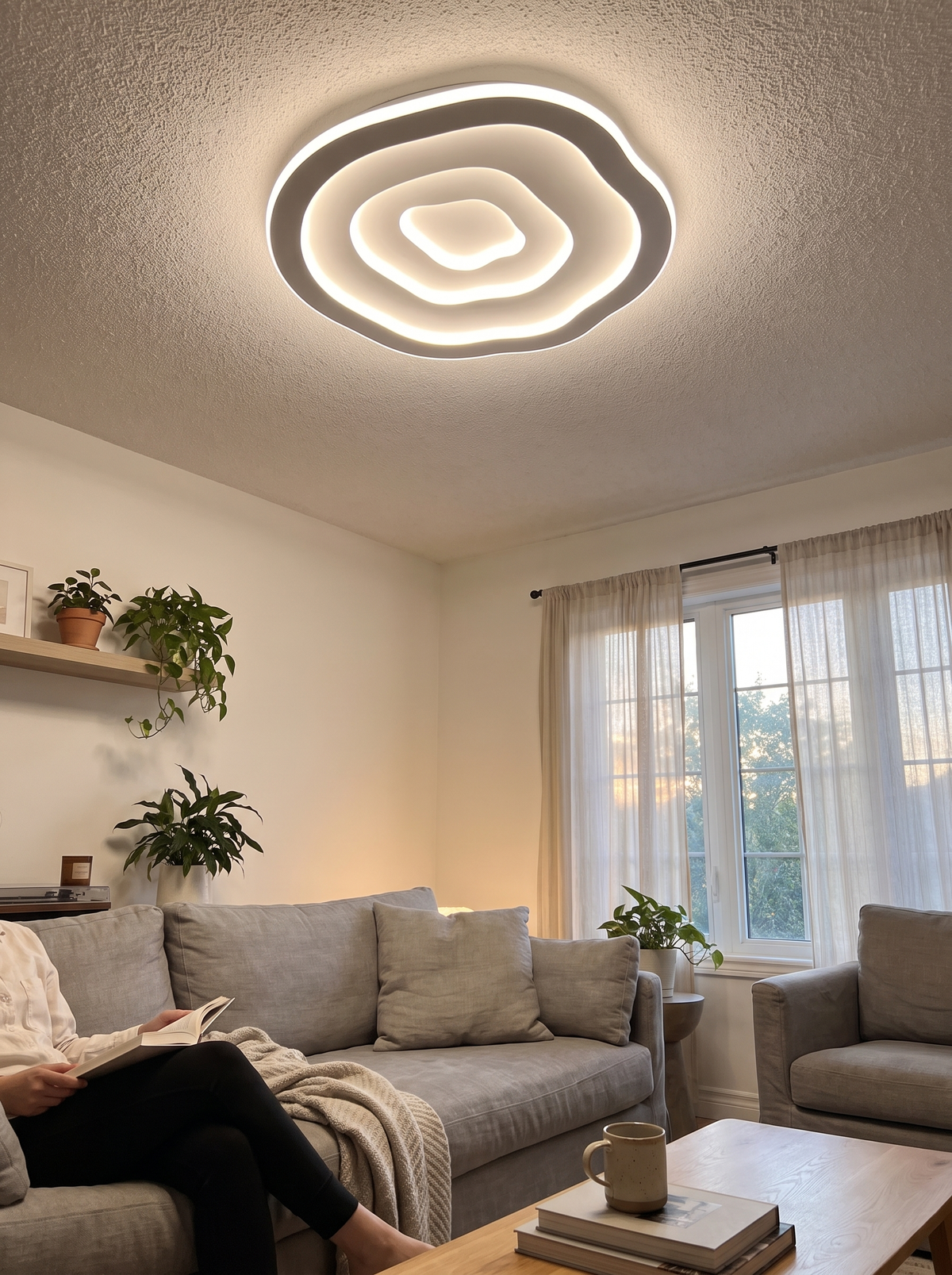Ripple LED Ceiling Lamp lifestyle image 1