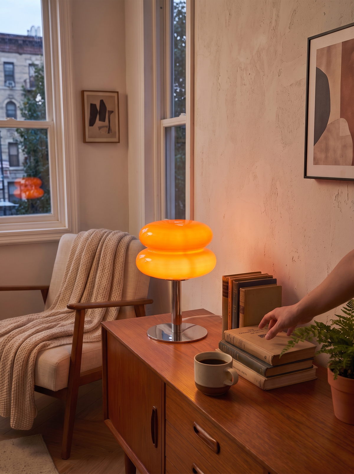 Italian Designer Glass Table Lamp lifestyle image 1