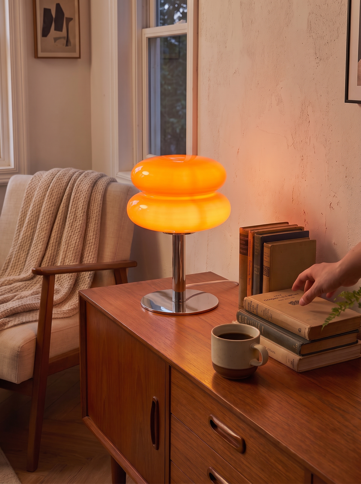 Italian Designer Glass Table Lamp lifestyle image 2