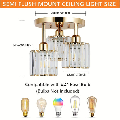 Gold Luxury Crystal Ceiling Light