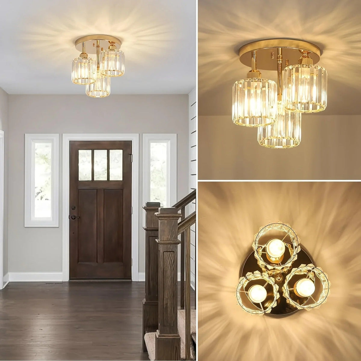 Gold Luxury Crystal Ceiling Light
