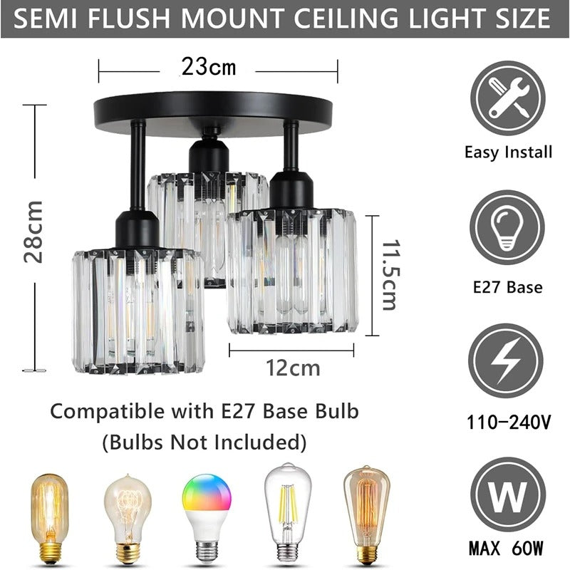 Gold Luxury Crystal Ceiling Light