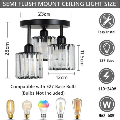 Gold Luxury Crystal Ceiling Light